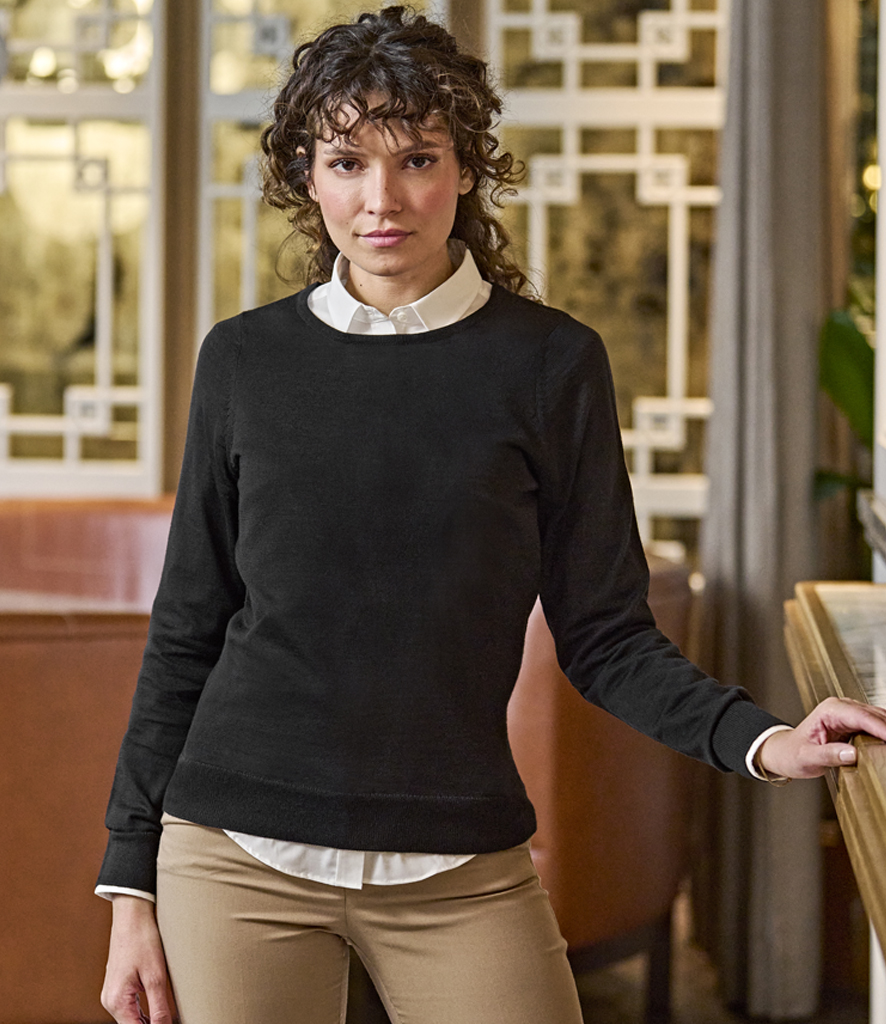 Ladies crew neck sweater sale